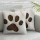 Qinduosi Embroidered Throw Pillow Cover,Square  inches Decorative Canvas Pillow Cover withDogs Welcome People Telerated,Cover Only