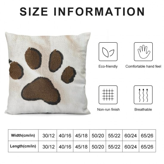 Qinduosi Embroidered Throw Pillow Cover,Square  inches Decorative Canvas Pillow Cover withDogs Welcome People Telerated,Cover Only