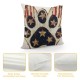 th of Stripes Dog Paw Patriotic Throw Pillow Cover, Inch America Flag Decor Cushion Case for Sofa Couch