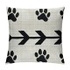 Dogs Lovers Moms Gift Nordic Abstract with Dog Paw Prints Body Throw Pillow Case Cushions Cover Pillow Sham Sofa Decorative Square Inches