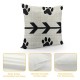 Dogs Lovers Moms Gift Nordic Abstract with Dog Paw Prints Body Throw Pillow Case Cushions Cover Pillow Sham Sofa Decorative Square Inches