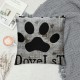 This Home is Filled with Love Dog Paws Linen Square Throw Pillow Case Decorative Cushion Cover Pillowcase Sofa