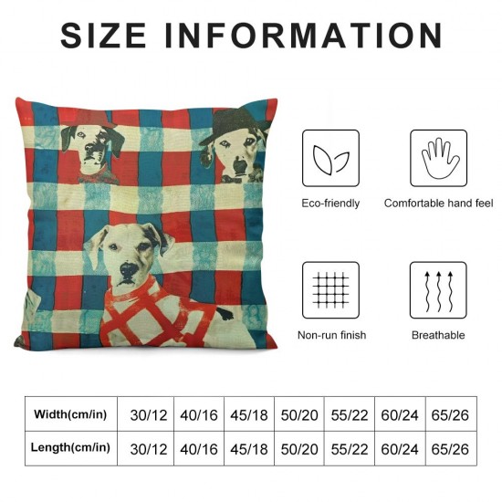 Dogs Christmas Pillow Covers Reversible,Christmas Plaid Pillow Covers,Dog Christmas Decorations,Christmas Dog Gifts,Dog Lovers Gifts,Dog Mom Gifts for Women,Gifts for Dog Lovers