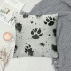 Qinduosi Dog Paw Pattern Print Throw Pillow Covers, Soft Inch Pillow Cover, Cases for Home Decorative Couch Sofa(pcs)