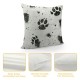 Qinduosi Dog Paw Pattern Print Throw Pillow Covers, Soft Inch Pillow Cover, Cases for Home Decorative Couch Sofa(pcs)