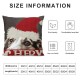 Qinduosi We Woof You A Merry Christmas Best Pet Dog Christmas Hat Linen Throw Pillow Covers Cushion Cover Decorative Sofa Bedroom Living Room Square  Inches