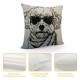 Sunglasses Throw Pillow - Throw Pillow Cover - Decorative Dog Throw Pillow - ” Square Pillow Cover - Linen