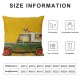 Qinduosi Decorative Pillow Case with Dog Driver Design,Cushion Cover - Bed/Kids/Sofa inch, Cover ONLY