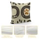 Cute Dog Pillow Cover ",Lovely Animals Reversible Print Decorative Cushion Cover for Bed or Sofa,Dog Paw Print Puppy Single Pack Couch Pillow Cover