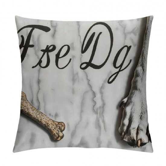 Qinduosi Reserved for The Dog Pillow Covers Inch,Dog Pillow Case,Dog Owner Gifts for Women,Decorative Dog Bone Pillowcase for Home Sofa Bedroom Living