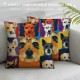 Dogs Throw Pillow Cover Funny Head Pillow Case Pillowcase for Bedroom, Living Room, Cushion Sofa Standard Size Inches Colorful