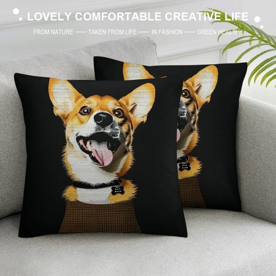 Just a Girl Who Loves Dogs Throw Pillow Covers Set of  Puppy Sweet Funny Dog Pillow Covers Inch Modern Farmhouse Home Decorative Pillow Cases Cushion Cover for Sofa Living Room Office