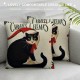 Christmas Pillow Covers Christmas Dog Cat Throw Pillow Case Inch Decorative Cute Animal Cushion Cover for Home Couch Sofa Farmhouse Decor, Set of