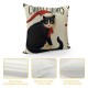 Christmas Pillow Covers Christmas Dog Cat Throw Pillow Case Inch Decorative Cute Animal Cushion Cover for Home Couch Sofa Farmhouse Decor, Set of