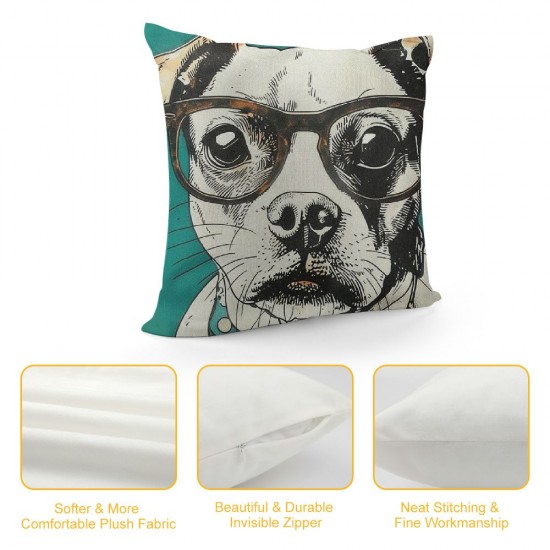 Throw Pillow Cover Dog with of in Pet Decorative Pillow Case Home Decor Square Inches Pillowcase