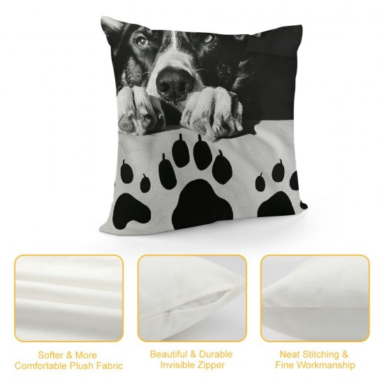 Qinduosi Dog Pillow Cover, We Hope You Like Dog Reversible in Throw Pillow Case, Spoiled Dogs Decoration for Home Sofa Couch Room Bed, Dog Lovers Gifts for Women Men,  Pack()