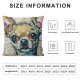 Dog Pattern Cushion Covers, Flax Watercolor Animal Throw Pillow Cases,Decoration Pillowcases for （