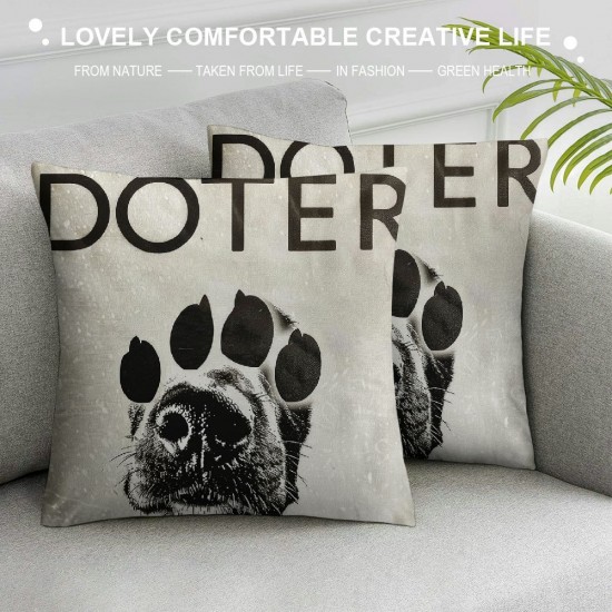 Reserved for The Dog Throw Pillow Case, Funny Dog Pillow Cover, Dog Decor Gift, Gifts Dog Mom, Gifts Dog Owner, Cushion Cover for Sofa Couch Bed,