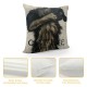 Qinduosi Best Dog Lover Gifts Nordic Warm Sweet Funny Sayings Embrace The Dog Hair Bone Paw Prints Linen Throw Pillow Case Cushion Cover New Home Decorative Square Inches¡­