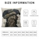 Qinduosi Best Dog Lover Gifts Nordic Warm Sweet Funny Sayings Embrace The Dog Hair Bone Paw Prints Linen Throw Pillow Case Cushion Cover New Home Decorative Square Inches¡­