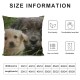 Qinduosi  Animals Cat Kitten Dog Golden Retriever Puppy Farmhouse Pillow Cover Linen Decorative Square Throw Pillow Cover Inch for Sofa Couch Decoration