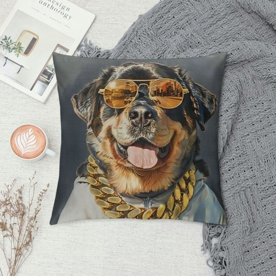 Watercolor Dog Throw Pillow Cover Pillowcase Inch Set of ,Dog Themed Decorations for Home Living Room Girls Room Office Sofa Bed Couch,Dog Lovers Owners Gifts