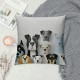 Cute Dogs Pillow Cover Animals Cartoon Dogs Colorful Bulldog Decorative Pillow Case Home Decor Square Inches Pillowcase