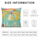 Beach Throw Pillow Cover Vintage Ocean Beach Umbrella Decorative Pillow Case Life in The Sun Home Decor Rectangle Cushion Pillowcase