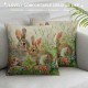 Spring Easter Pillow Covers Set of ,Watercolor in Green Grass Throw Pillow Case Home Decorations Cushion Cover for Couch Sofa Bed Farmhouse Indoor Outdoor Easter Decorative