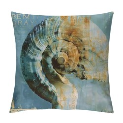 Pack Vintage Ocean Beach Starfiash Coral Conch Throw Pillow Covers Marine Animals Nautical Pillowcase Home Sofa Decor Cushion Case Cover(, VC-Beach)