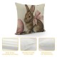 Qinduosi  Easter Pillow Cover Set of  Easter Decorations Holiday Farmhouse Spring Bunny Pillow Case Decor for Home Sofa Couch