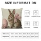 Qinduosi  Easter Pillow Cover Set of  Easter Decorations Holiday Farmhouse Spring Bunny Pillow Case Decor for Home Sofa Couch