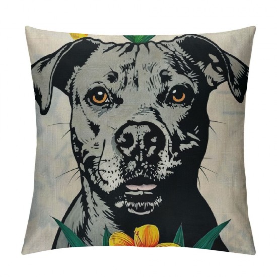 Summer Pillow Covers Inch Throw Pillowscase Summer Farmhouse Cushion Case Dog Decorations for Sofa Couch