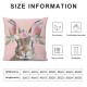 Pink Throw Pillow Covers ,Spring Forest Animals Pillowcases Decor for Kids Room Living Room Nursery Home