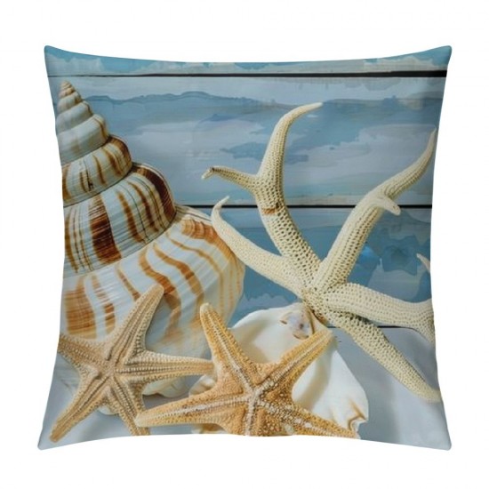 Qinduosi Nautical Coastal Beach House Welcome Relax Decorative Throw Pillow Covers,Ocean Themed Shell Starfish Seahorse Coral Pillow Cases Cushion for Beach House,Sea Lovers Gifts,Inch Set of