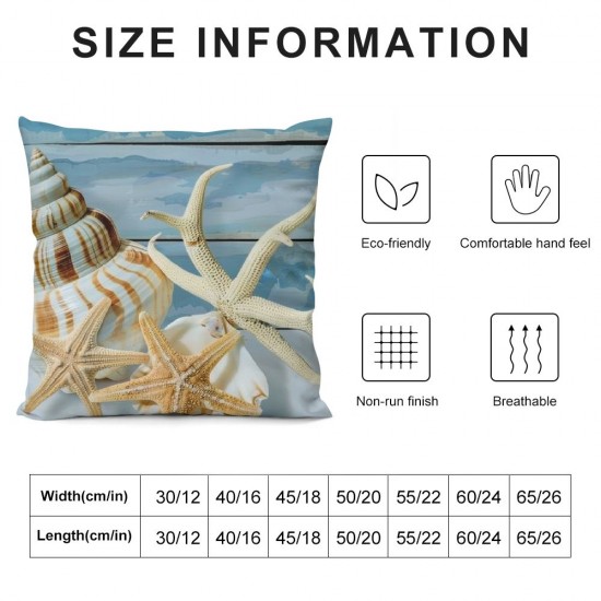 Qinduosi Nautical Coastal Beach House Welcome Relax Decorative Throw Pillow Covers,Ocean Themed Shell Starfish Seahorse Coral Pillow Cases Cushion for Beach House,Sea Lovers Gifts,Inch Set of