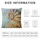 Qinduosi Summer Coastal Pillow Covers Inch Blue Shell Starfish Decorative Outdoor Throw Pillow Covers Beach Nautical Pillow Cases Linen Cushion Covers for Couch Sofa Bedroom Livingroom (Pack of )