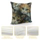 Qinduosi Abstract Cat Linen Throw Pillow Case,  Inch Set of , Gifts for Cat Lover, Funny Cat Pillow, Children Room Decoration, Cat Owners Gifts, Cat Theme Room Decor, Cushion Cover for Sofa Couch Bed