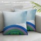 Blue Green Throw Pillow Covers Cases Set of  Neutral Accent Modern Farmhouse Nautical Pillow Covers with Soft Chenille Decorative for Couch Bed Living Room Outdoor