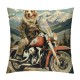 Qinduosi Pet Dog Decorative Throw Pillow Covers Set of  Sofa Velvet Fluffy Eclectic Home Accent Couch Pillows Bed Living Room