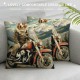 Qinduosi Pet Dog Decorative Throw Pillow Covers Set of  Sofa Velvet Fluffy Eclectic Home Accent Couch Pillows Bed Living Room