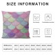 Qinduosi Fishscale Throw Pillow Cover Pink Soft Colored Fish Squama Traditional Japanese Seamless Pattern Decorative Square Pillow Case for Home Bedroom Living Room Cushion Cover