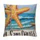 Qinduosi Summer Pillow Covers, Sunshine Starfish Reversible in Throw Pillow Cover, Summer Beach Decorations for Home Farmhouse Sofa Couch Bed Indoor Outdoor, Set of