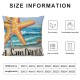 Qinduosi Summer Pillow Covers, Sunshine Starfish Reversible in Throw Pillow Cover, Summer Beach Decorations for Home Farmhouse Sofa Couch Bed Indoor Outdoor, Set of