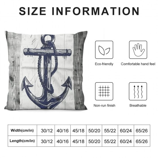 Qinduosi  Nautical Throw Pillow Cover Set of , Navy Blue Anchor Pillowcases Soft Home Decorative Pillow Case  Inch Double Sided Cushion Covers for Indoor Outdoor Bedroom and Car