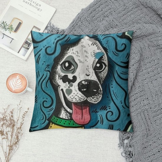 Dog Pillow Covers , Dog Gifts, Dog Mom Gifts, Gifts for Dog Lovers Women Owners, Dog Throw Pillow, Dog Decor for Home, Life is Better with Dogs