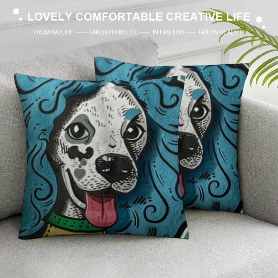 Dog Pillow Covers , Dog Gifts, Dog Mom Gifts, Gifts for Dog Lovers Women Owners, Dog Throw Pillow, Dog Decor for Home, Life is Better with Dogs