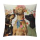 Spring Dog Pillow Covers Set of  Cute Animals Decorative Cushion Cases Summer Blossom Floral Throw Pillow Covers Spring Home Decor for Couch Bed Holiday