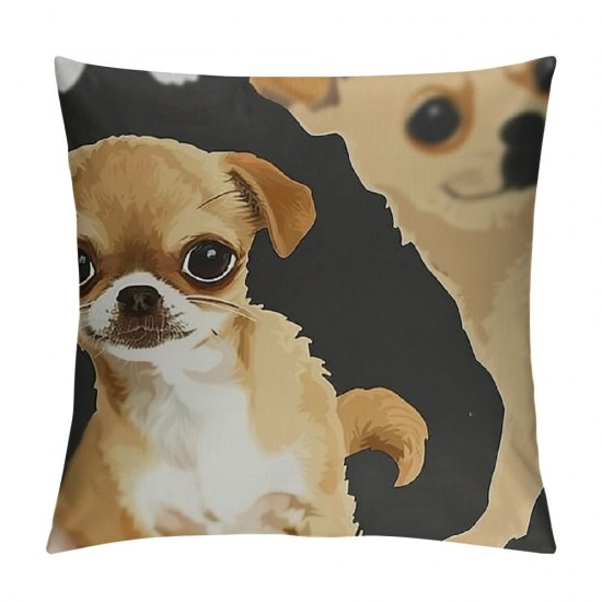 Qinduosi Dog Pillow Cover,Just a Girl Who Loves Dogs,Dog Throw Pillow Covers ,Dog Decor Pillow Cover,Gifts for Dog Lover,Dog Decorate Pillow Covers for Cushion Bed