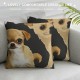 Qinduosi Dog Pillow Cover,Just a Girl Who Loves Dogs,Dog Throw Pillow Covers ,Dog Decor Pillow Cover,Gifts for Dog Lover,Dog Decorate Pillow Covers for Cushion Bed